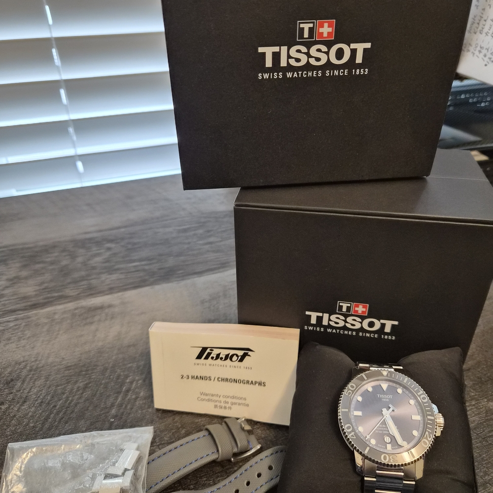 Tissot Men's Grey and Silver 1000 Dive Watch